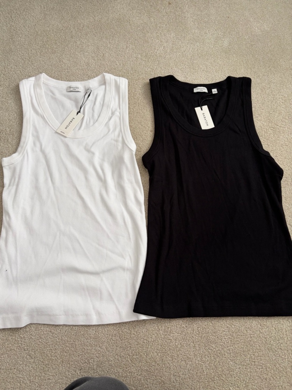 Black and White Babaton Busy Tanks